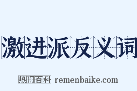 激进派反义词是什么意思的图片